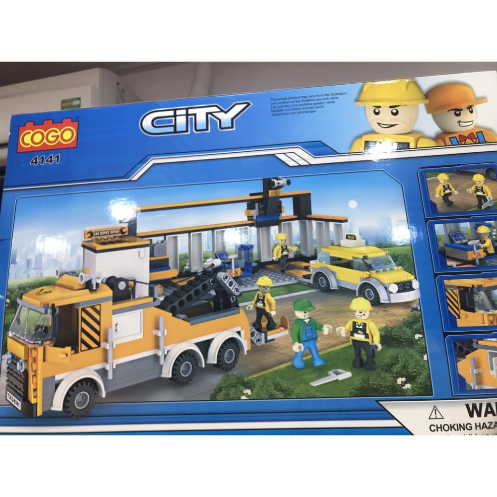 Lego COGO City - Trạm Cứu Hộ Xe Thành Phố 609 PCS