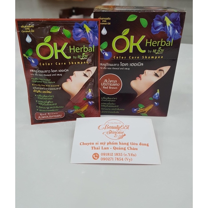 Dầu Gội Nhuộm Tóc OK Herbal by M-Joy