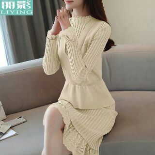 Set váy len QC xinh( hàng có sẵn)