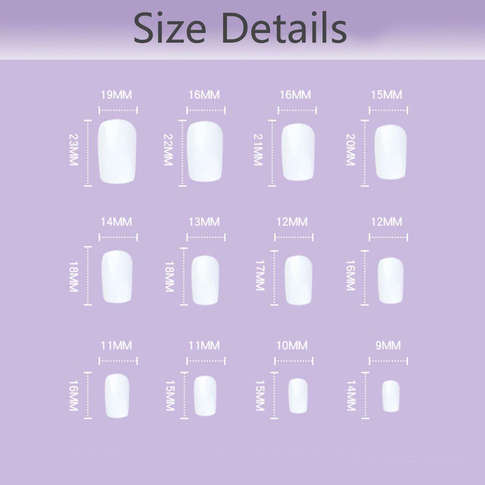 Bộ Móng Tay Giả Ngắn Thiết Kế Đơn Giản