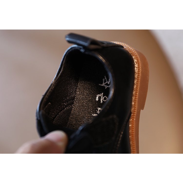 Giày da đế bằng thời trang dành cho bé trai bé gái