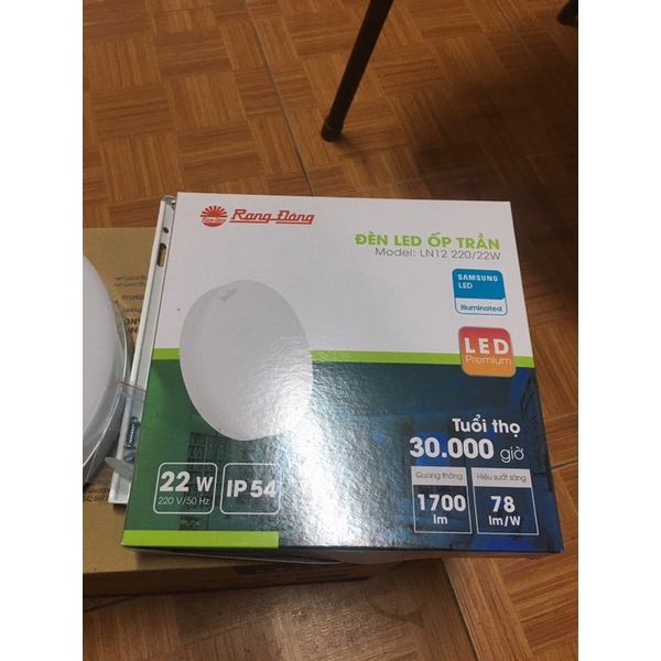 Đèn ốp Trần Rạng Đông LN12 220V/22W