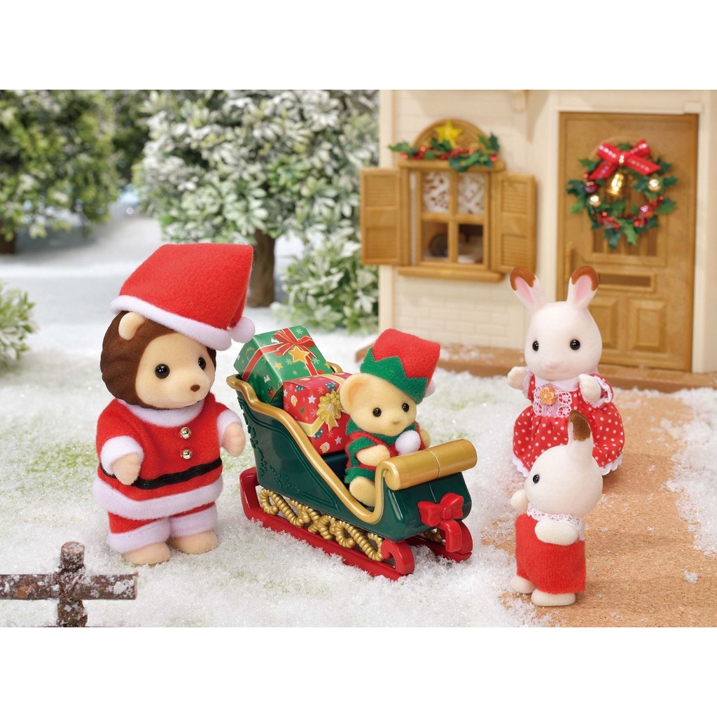 Đồ Chơi Sylvanian Families Cỗ Xe Giáng Sinh Của Ông Già Noel Mr. Lion's Winter Sleigh