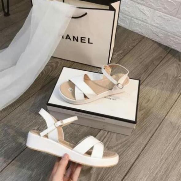 HOT RẺ Xả Sale (  Bán Chạy ) Sandal đế xuồng quai chéo 5cm . ⁿ rẻ vô địch !