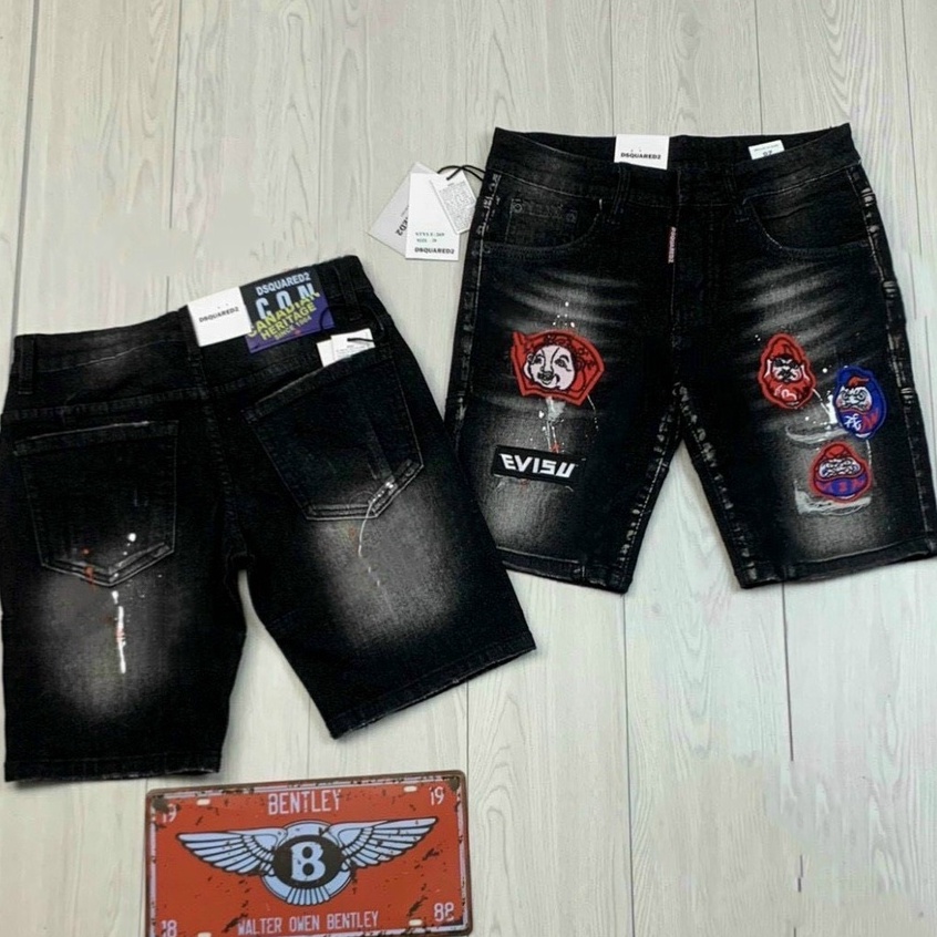 Quần short bò ngố nam rách nhẹ , in thêu logo mẫu lạ đẹp, chất vải co giãn, phong cách hottrend 2022 KAYSTORE