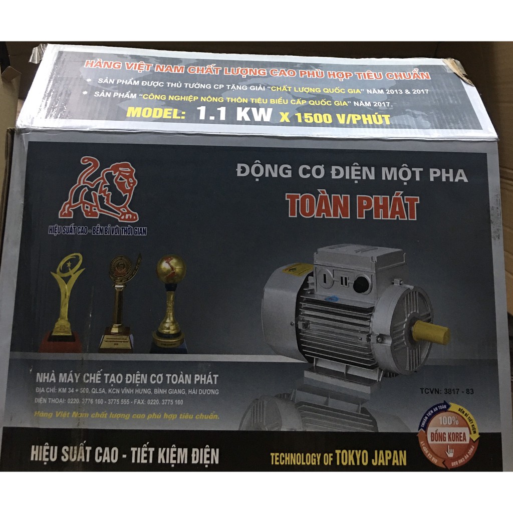 MOTOR 1.1KW  TOÀN PHÁT