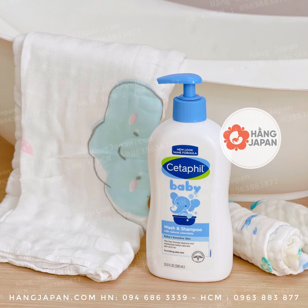Tắm gội cetaphil dành cho bé có size lớn và nhỏ 230ml/399ml