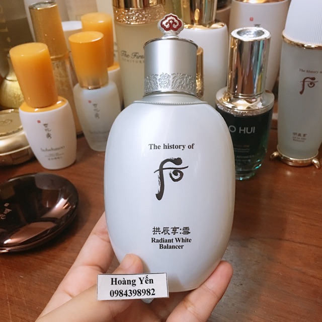 Nước hoa hồng Whoo trắng 150ml - Whoo Gongjinhyang Seol Radiant White Balancer 150ml, date 2023