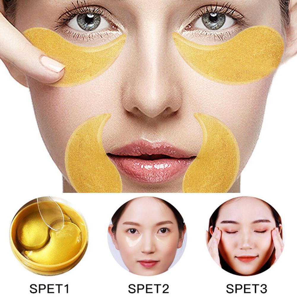 Hộp 60 mặt nạ mắt vàng/collagen/ngọc trai đen dưỡng ẩm tự nhiên chống quầng thâm | BigBuy360 - bigbuy360.vn