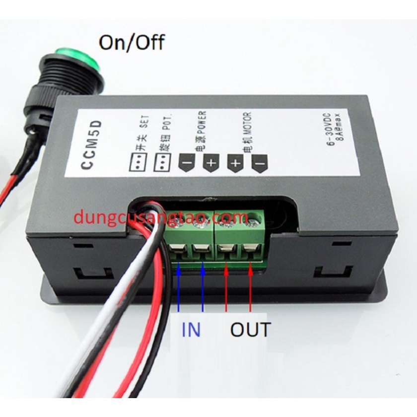 Bộ điều chỉnh tốc độ motor dimmer có remote 6 - 30VDC (chỉnh lưu / chỉnh điện áp / điều tốc)