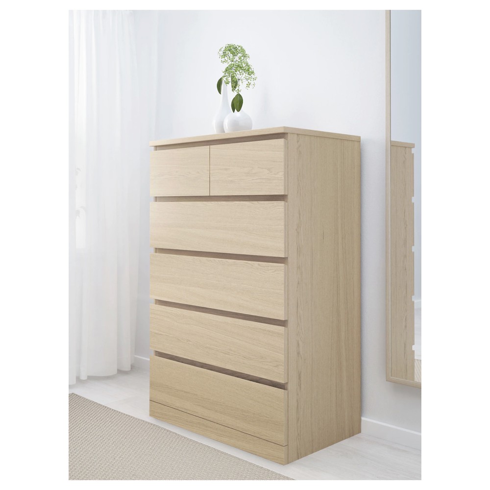 Tủ đựng đồ MDF cao cấp MALM 5 ngăn kéo, thiết kế IKEA kiểu dáng phong cách Bắc Âu hiện đại - DRA_003 | BigBuy360 - bigbuy360.vn