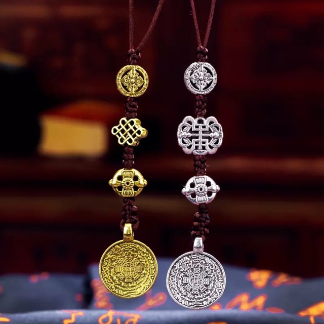 Cửu cung Văn Thù Bình An Cát Tường Dây treo ô tô, túi xách
