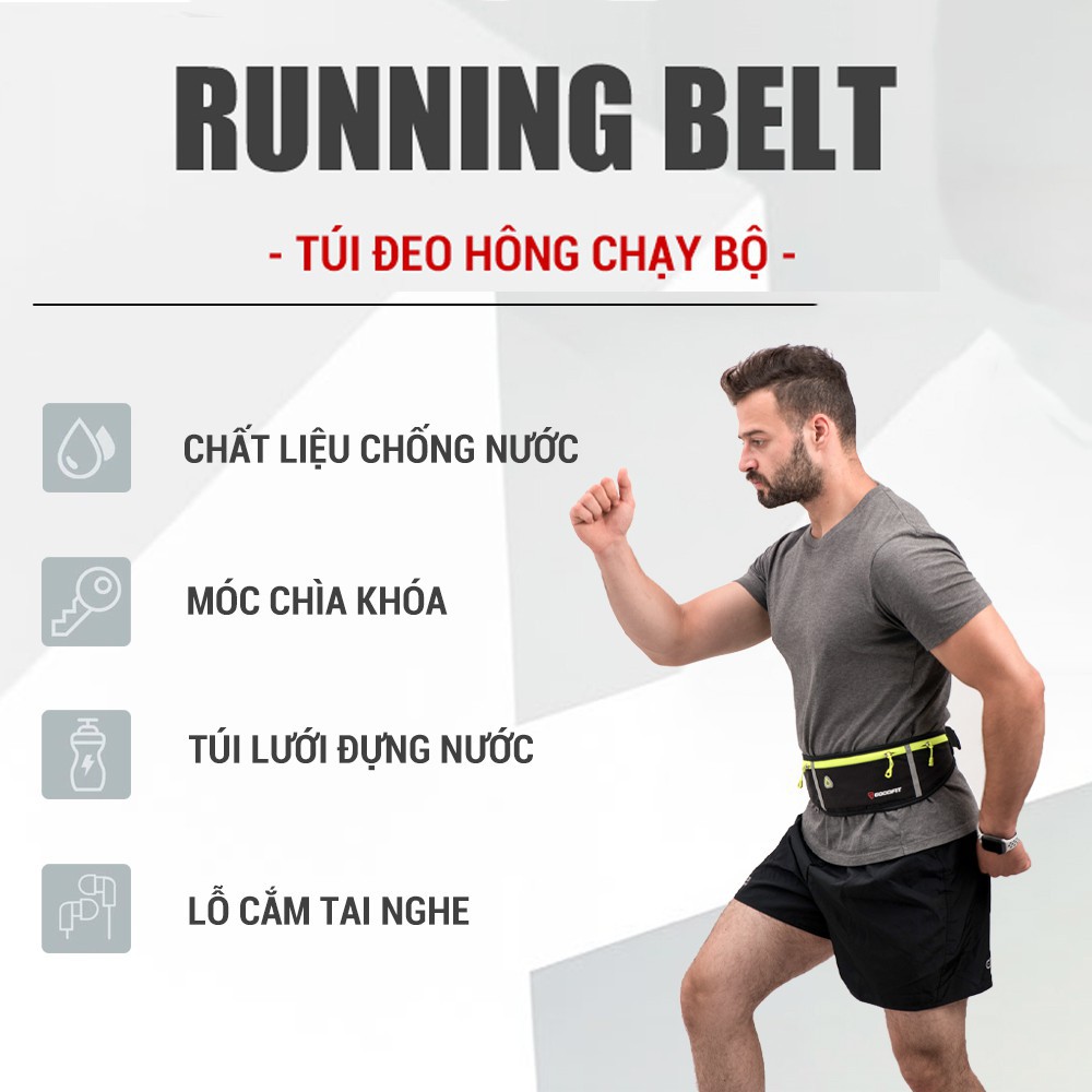 [ CHÍNH HÃNG ] - Túi đeo hông, đeo bụng chạy bộ nam nữ GF106RB