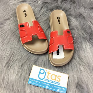 Dép Thái Lan Kito AH41 quai ngang nữ chính hãng – Đế kem quai đỏ