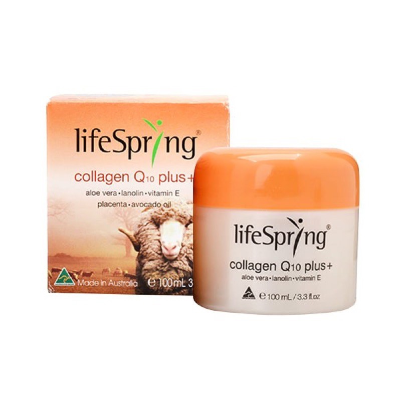 (order Úc)  Kem dưỡng ẩm giúp trắng sáng da từ nhau thai cừu Lifespring Lanolin Cream 100ml