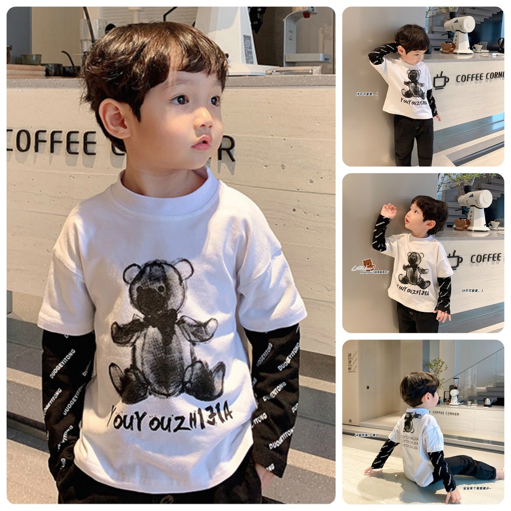 [XẢ KHO] AT38⚡Size90-130 (9-27kg)⚡Áo thun cotton phối cá tính cho bé xiliba⚡Thời trang trẻ Em hàng quảng châu freeship