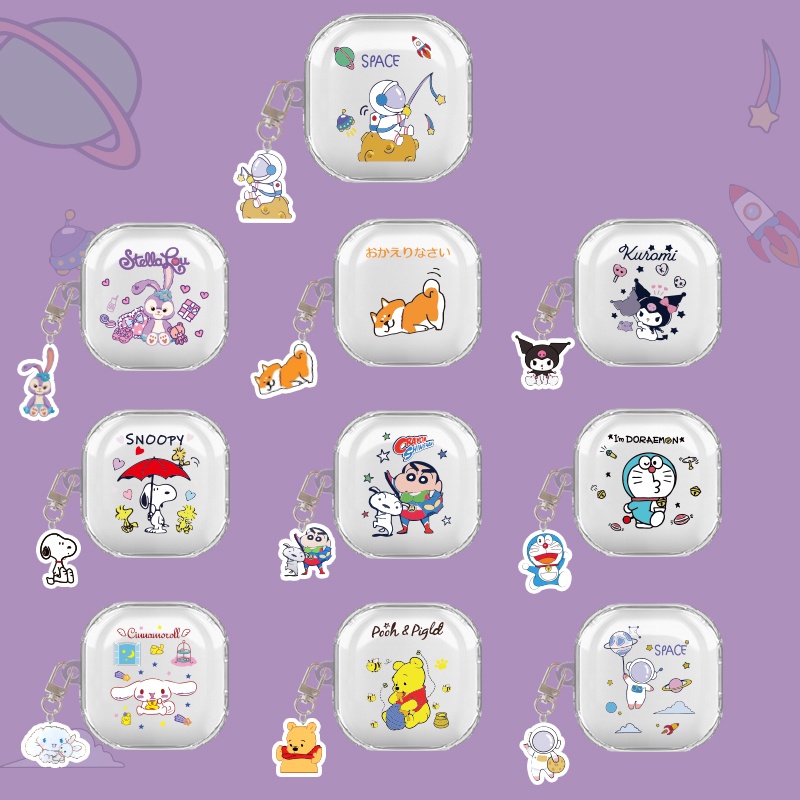 Vỏ Bảo Vệ Hộp Sạc Tai Nghe bluetooth Không Dây QCY T13 Bằng TPU Mềm Trong Suốt Chống Sốc Kiểu Hoạt Hình Đơn Giản Ốp