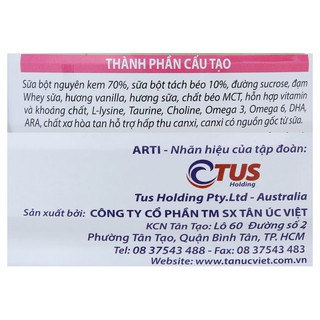 Sữa bột Arti Gain 900g