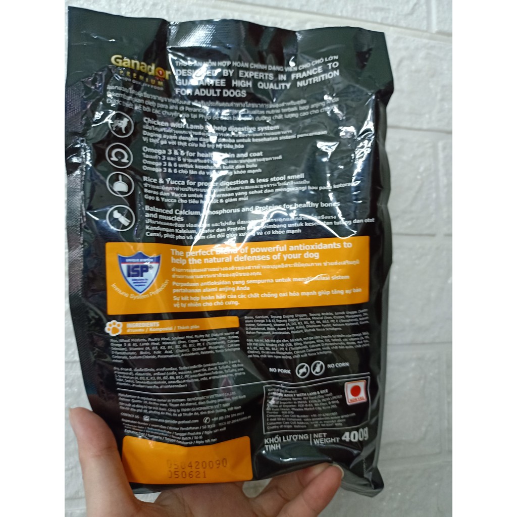 Thức ăn cho chó vị cừu Ganador Adult gói 400g - Dành cho chó trưởng thành - Pet Mart