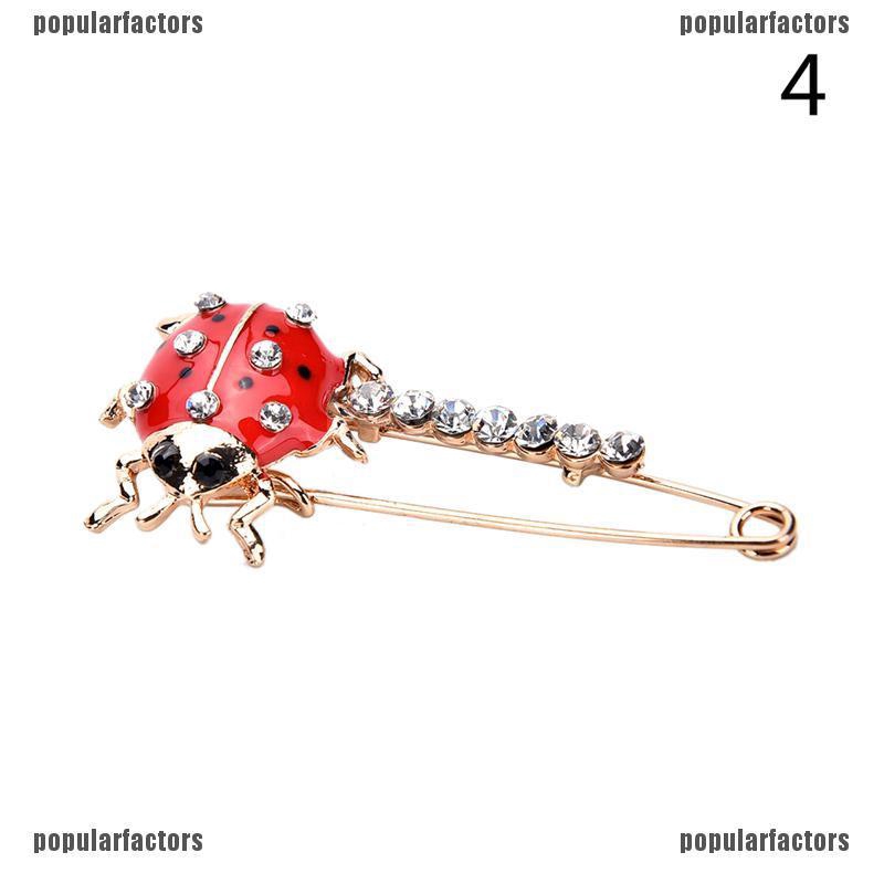 Ghim Cài Áo Tráng Men Hình Cánh Hoa Màu Cam Đính Đá Phong Cách