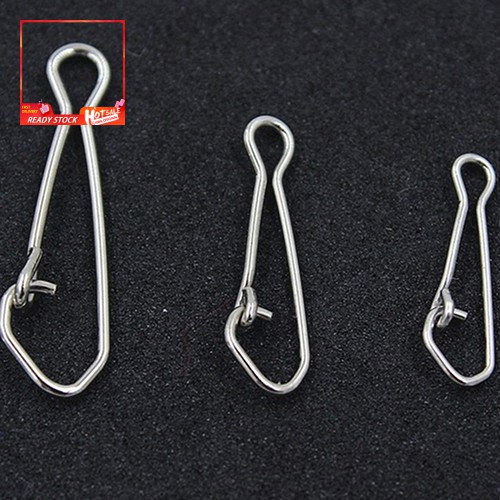 Set 100 móc khóa mồi câu cá bằng thép không gỉ kích thước 15/ 17/ 22mm