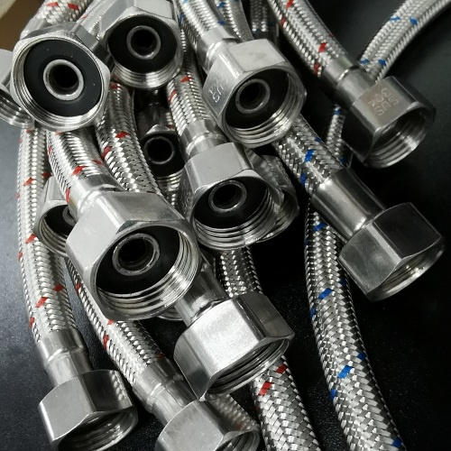 Dây cấp nước nóng lạnh - Dây cấp kim dùng vòi rửa chén, vòi lavabo nóng lạnh Foxis 50cm - 60cm