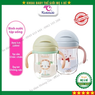 Bình nước cho bé,Bình Tập Uống Nước Kchi Tritan 220ml, cho bé từ 6tháng