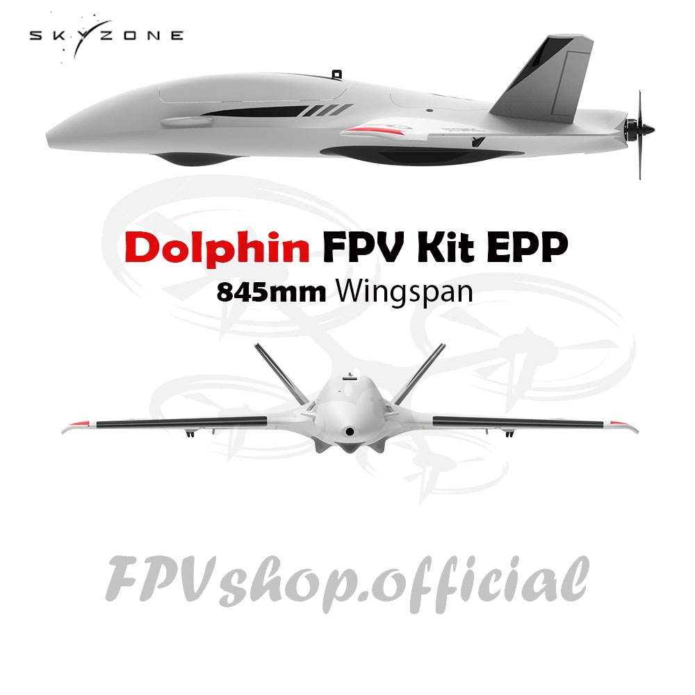 Vỏ Kit EPP Máy Bay Dolphin FPV White/Black