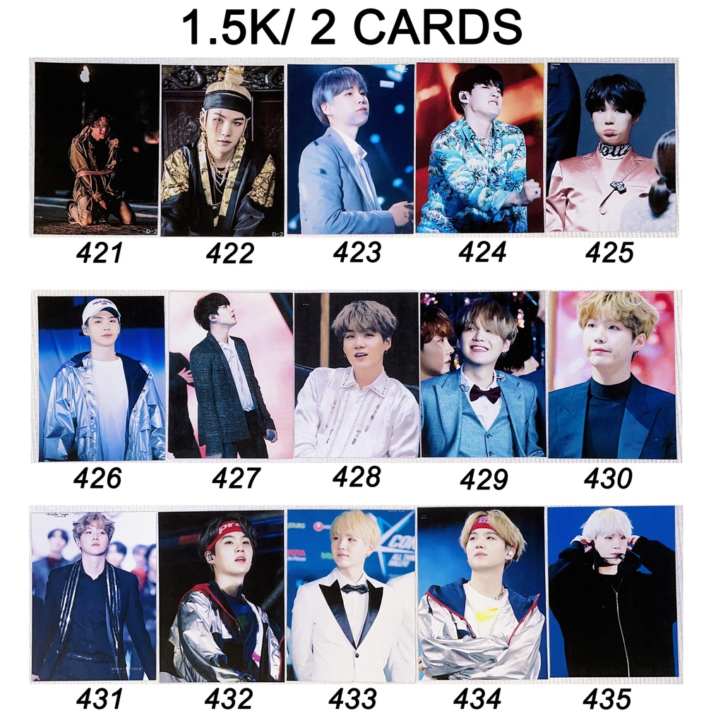 Sale set card  SUGA BTS giá rẻ 4