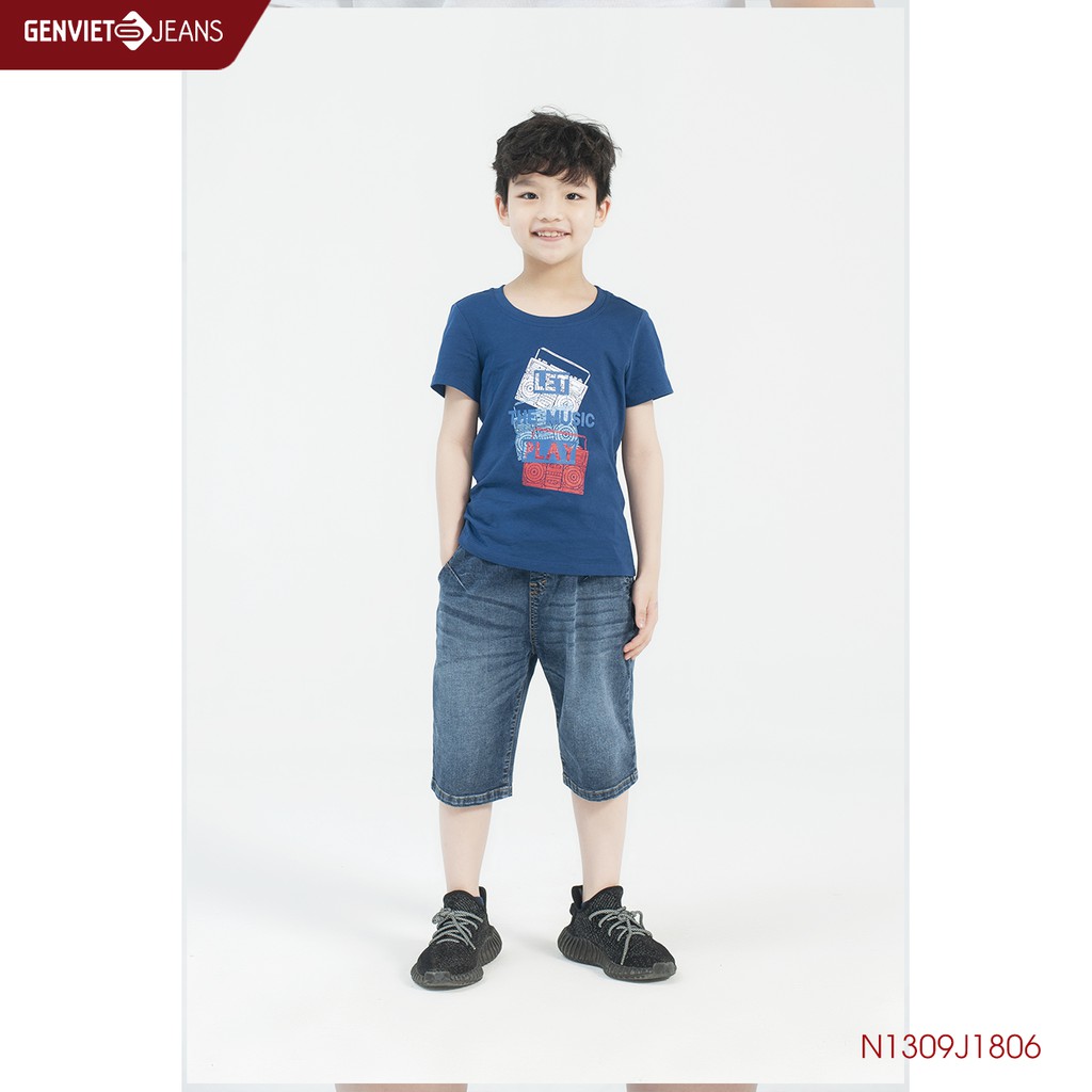 Quần Ngố Jeans Kid Thời Trang Bé Trai GENVIET N1309J1806