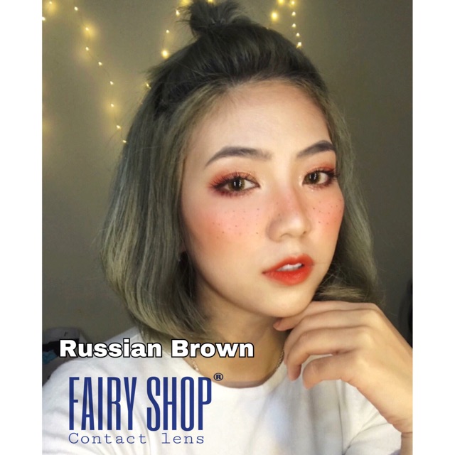 Kính Áp Tròng Cao Cấp Caribe Brown 14.0 - m FAIRY SHOP CONTACT LENS 0 đến 8 độ silicone Hydrogel