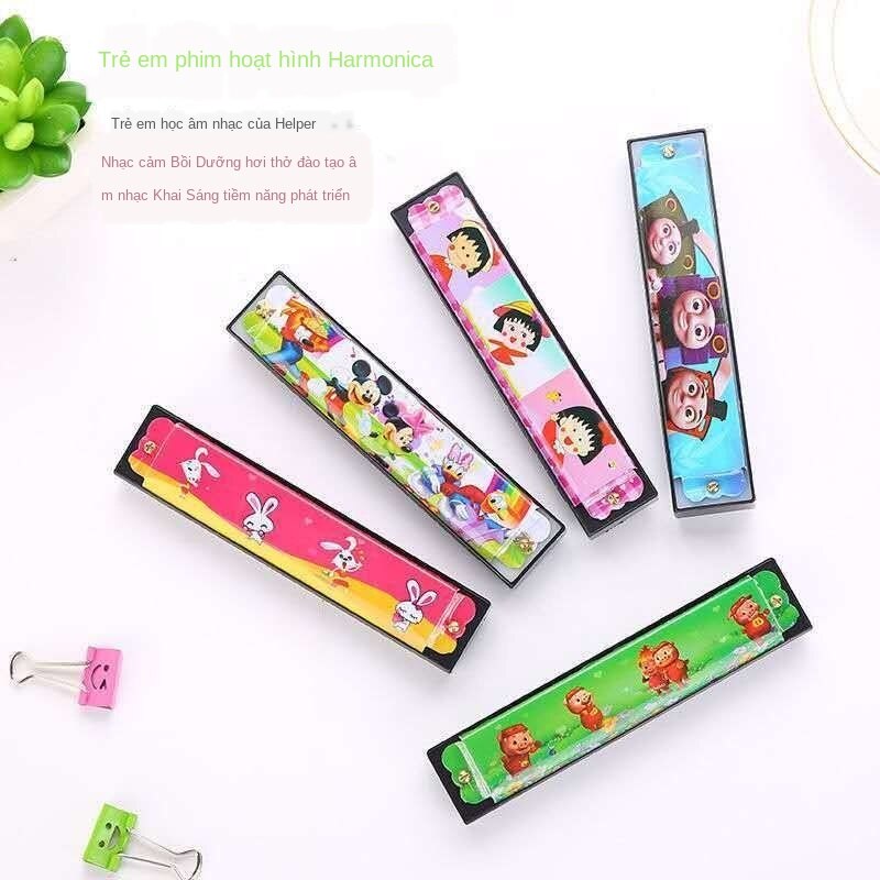 Mua Một Tặng Một Hai Trẻ Em Đồ Chơi Harmonica Dành Cho Người Lớn, Người Mới Bắt Đầu, Nhạc Cụ Cho Trẻ Em Câu Đố Mới Bắt Đầu Phim Hoạt Hình Kèn Harmonica16Lỗ