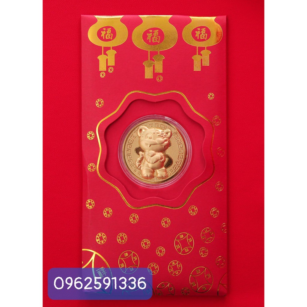 PVN40231 Bao lì xì hình con cọp vàng (hổ vàng) 2022 nhâm dần may mắn thu hút tài lộc Giá Rẻ