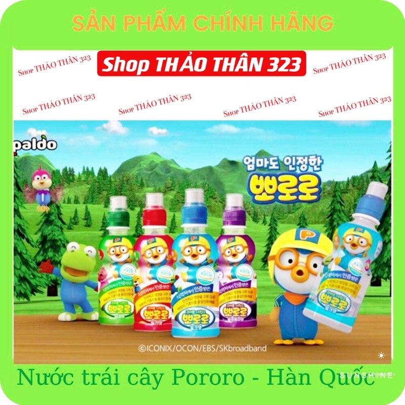 ❤Nước Uống Pororo Trái Cây 235ml -Có 6 Vị (Dâu, Táo, Sữa, Chuối , Việt Quất, Trái Cây )