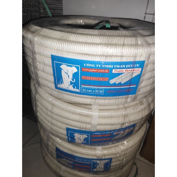 Ống ruột gà luồn dây điện cuộn 50m phi 20