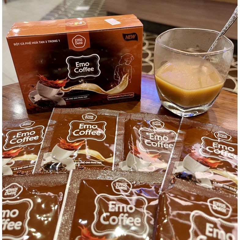 PHIÊN BẢN 2021- EMO COFFEE SLIM - Cafe sữa hoà tan giảm cân - Hỗ trợ giảm cân nhanh chóng hiệu quả