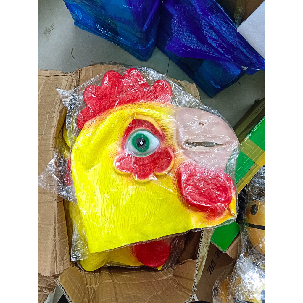 MẶT NẠ ĐẦU GÀ CON GÀ TRỐNG hóa trang GÀ KÊ phù hợp cho Halloween trung thu lễ hội sự kiện cosplay