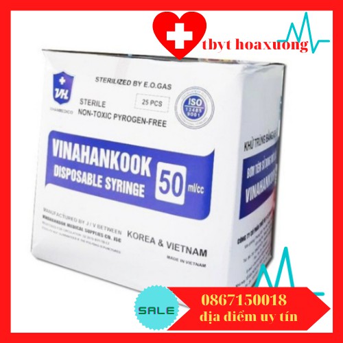 Bơm tiêm 50 ăn vinahakool( combo 10 chiếc)