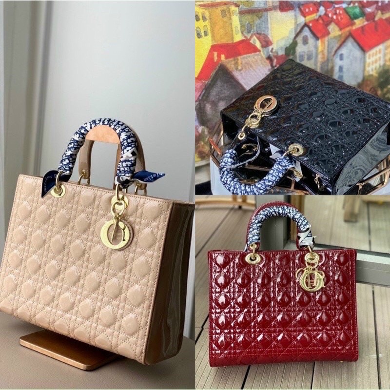 Túi xách nữ Dior lady 7 ô - túi công sở size 30