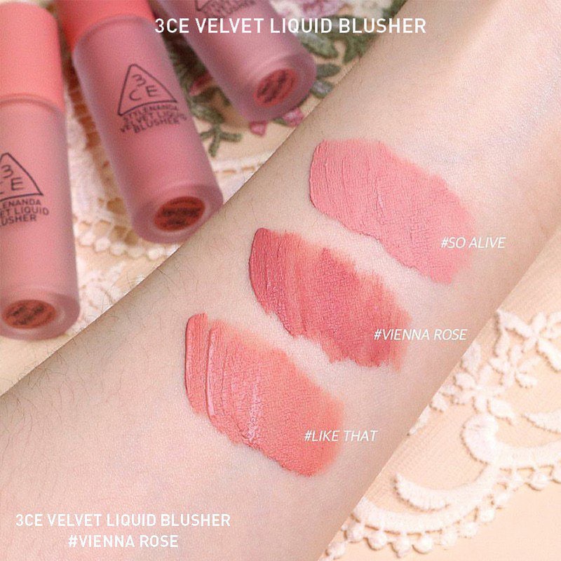 Má hồng kem 3CE Velvet Liquid  ⭐️ 3CE Velvet Liquid Blusher