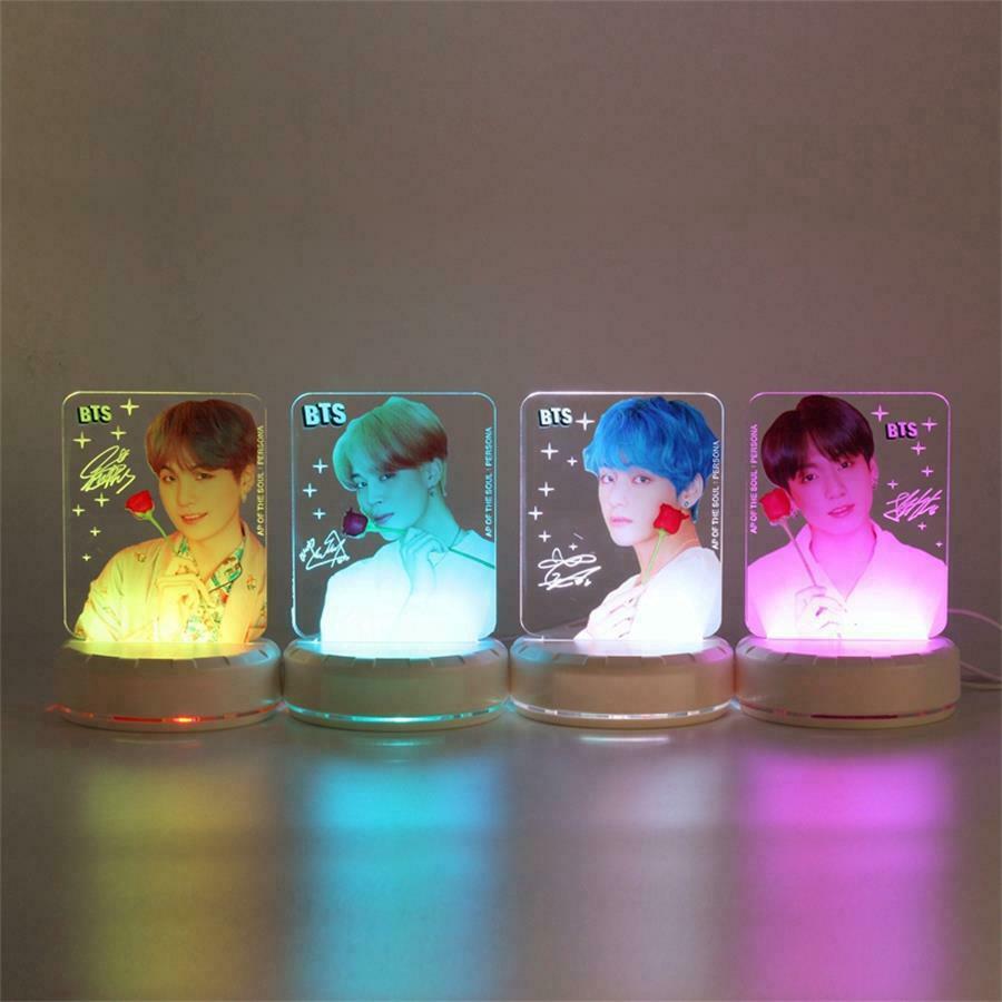 Đèn LED để bàn hình nhóm nhạc KPOP BTS 7 màu sắc có thể thay đổi