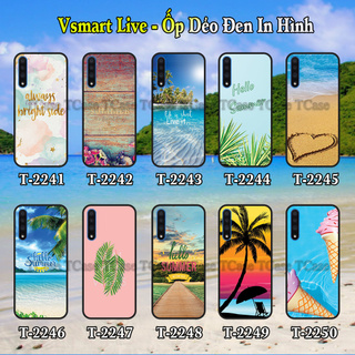 Ốp lưng Vsmart Live dẻo đen in hình Hello Summer (mùa hè sôi động)
