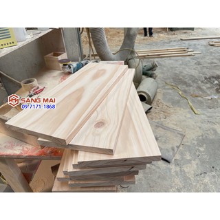 Tấm gỗ thông mặt rộng 20cm x dày 2cm x dài 50cm + láng nhẵn mịn 4 mặt