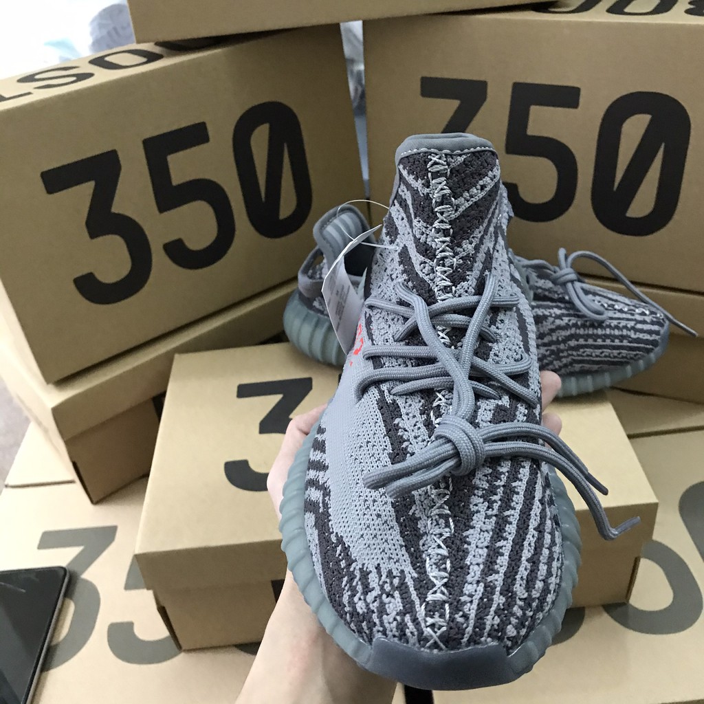 (Ảnh thật + Fullbox) Giày yz 350 xám chữ đỏ | BigBuy360 - bigbuy360.vn