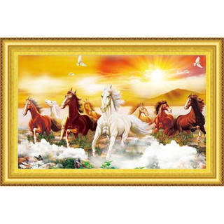 Tranh Thêu Chữ Thập 3D Mã Đáo Thành Công A1012 (KHÁCH TỰ THÊU) KT:136X86CM