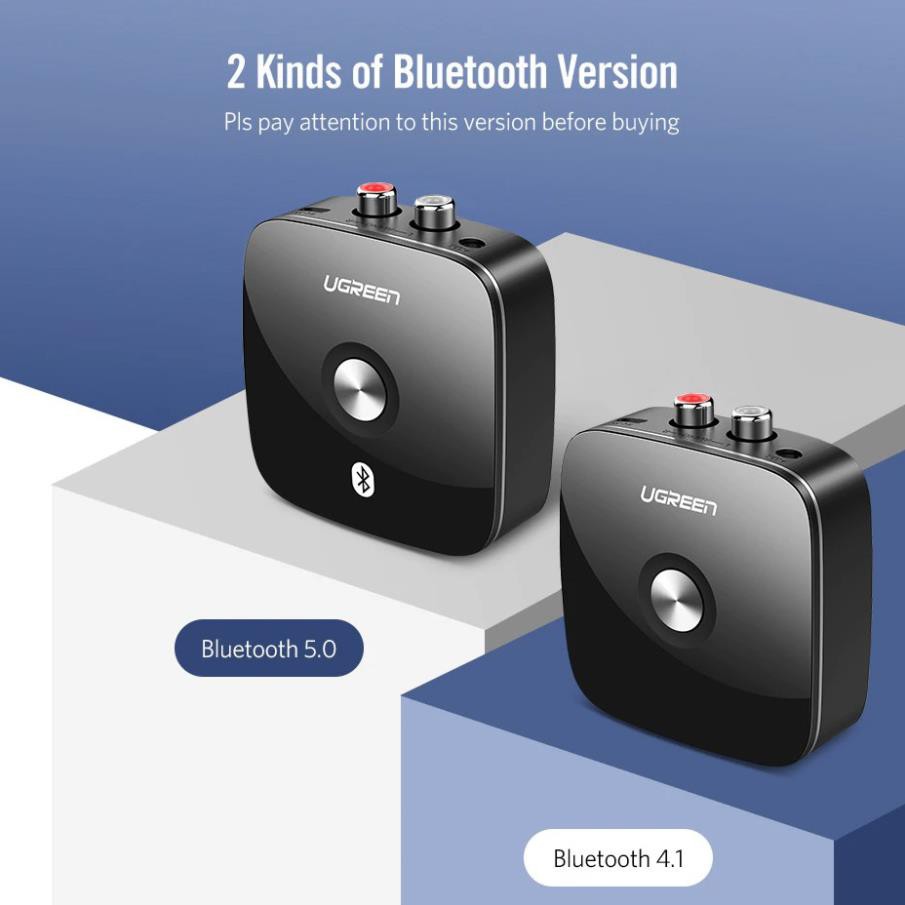 Bộ Thu Bluetooth 4.2 Cho Loa Amply UGREEN 40759 | Hỗ trợ 3.5mm & 2RCA - Hàng Chính Hãng