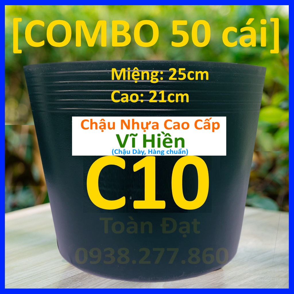 Chậu nhựa C10 , Chậu nhựa đen dẻo trồng cây giá sỉ