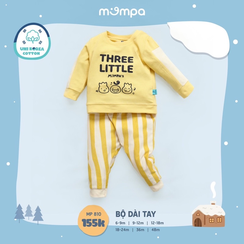 Mompa - Bộ quần áo dài tay Cotton MP810