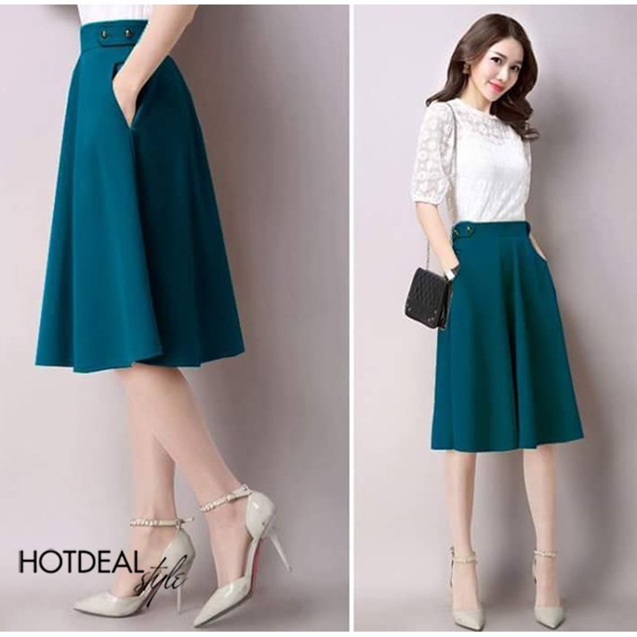 Chân Váy Xòe Nana Gia Công Cách Điệu Lưng Tinh Tế (3 màu lựa chọn) | BigBuy360 - bigbuy360.vn