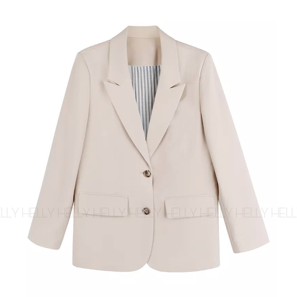 BLAZER 2 LỚP NUDE SỌC | ĐEN SỌC | HELLY SHOP | BigBuy360 - bigbuy360.vn